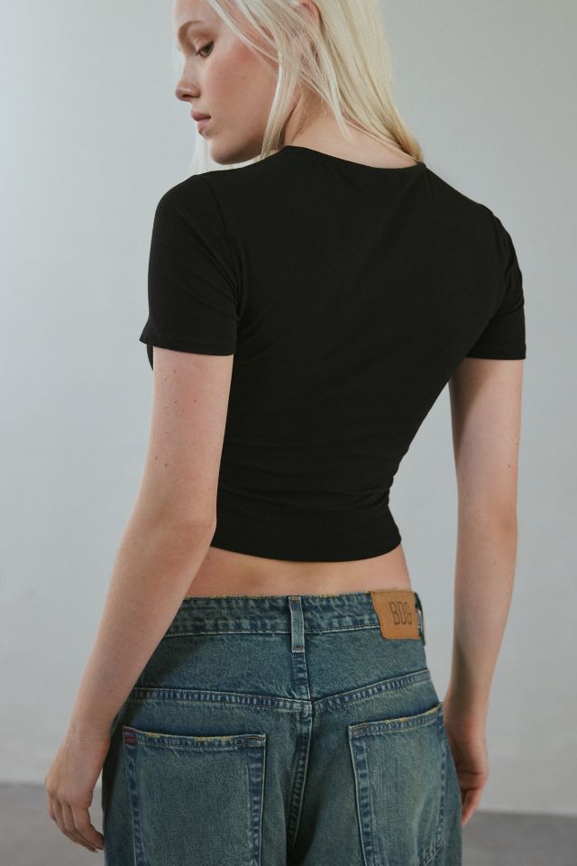 Silence + Noise Charli Cut-Out Crop Tee #3