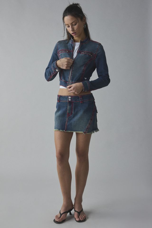 Veste de moto en denim moulante Big T de True Religion #2