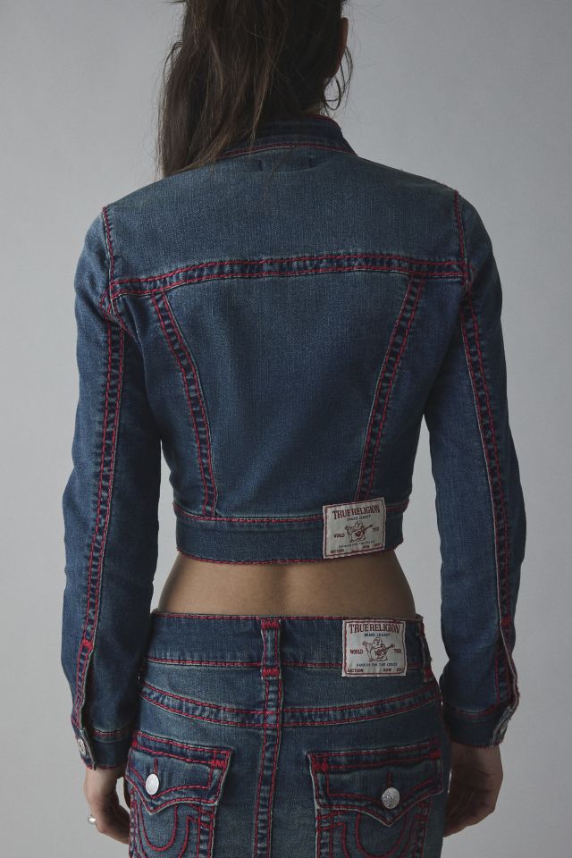 Veste de moto en denim moulante Big T de True Religion #3