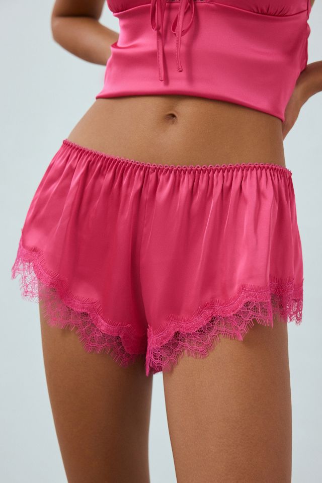 Short Micro en Satin avec Garniture en Dentelle Sorrento de Kat The Label #1