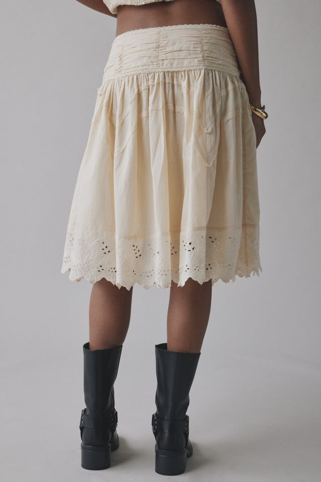 Kimchi Blue Nicola Tie-Front Eyelet Lace Midi Skirt #3