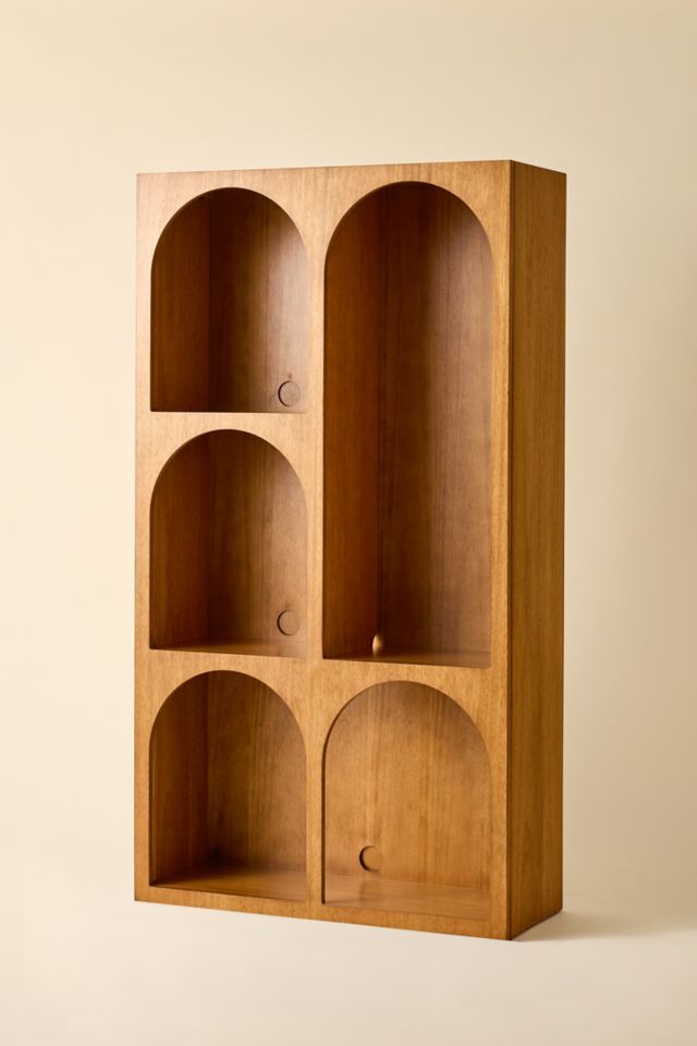 Alva Arch Cutout Wooden Bookshelf - 3 Tier