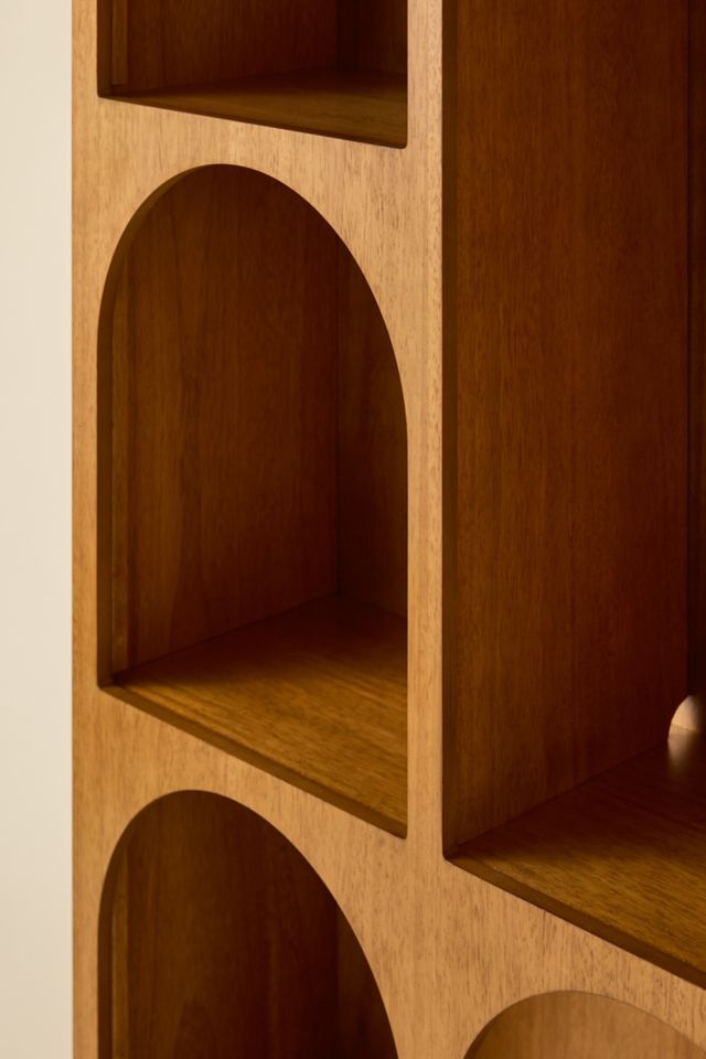 Alva Arch Cutout Wooden Bookshelf - 3 Tier