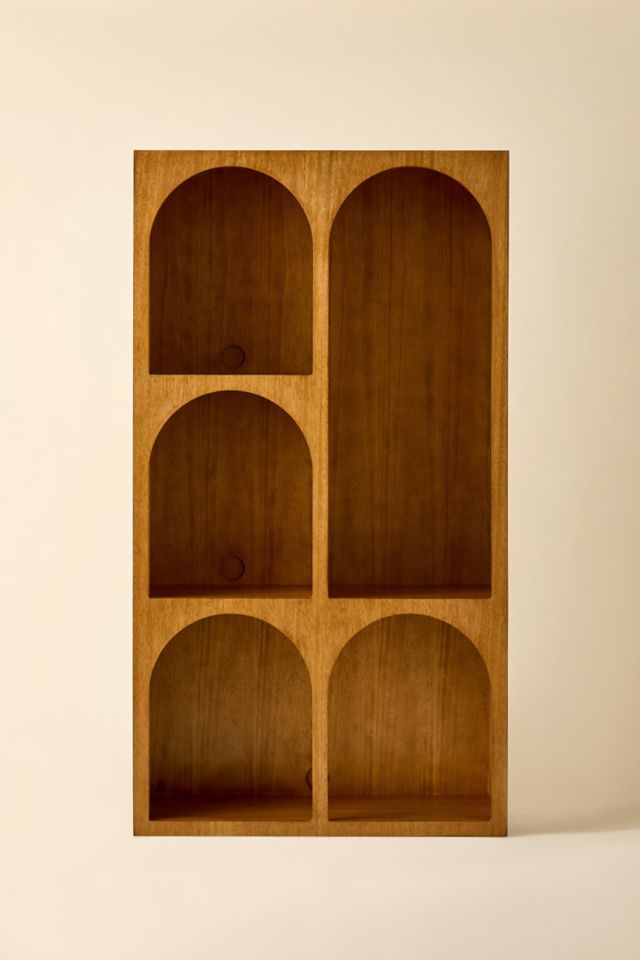 Alva Arch Cutout Wooden Bookshelf - 3 Tier