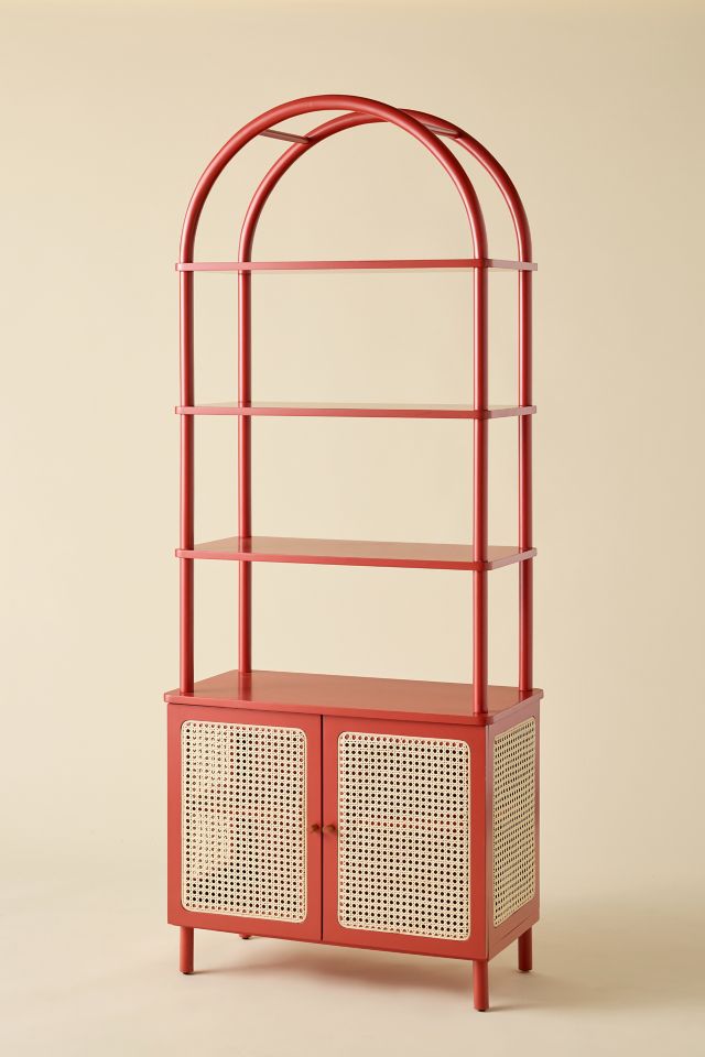 Liv Cane Paned Arch Storage Cabinet