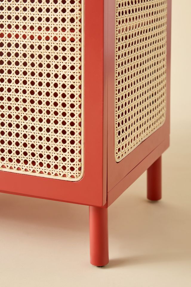 Liv Cane Paned Arch Storage Cabinet