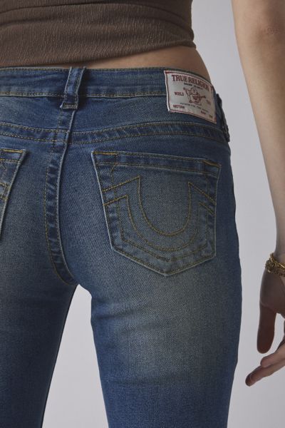 True Religion Glitter Spray Becca Low-rise Bootcut Jean In Stadium Diem, Women's At Urban Outfitters In Stadium Diem