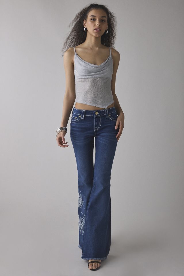 True Religion Joey Butterfly Big T Low-Rise Flare Jean #3