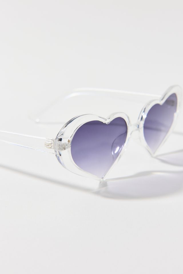 Amour Clear Plastic Heart Sunglasses #1