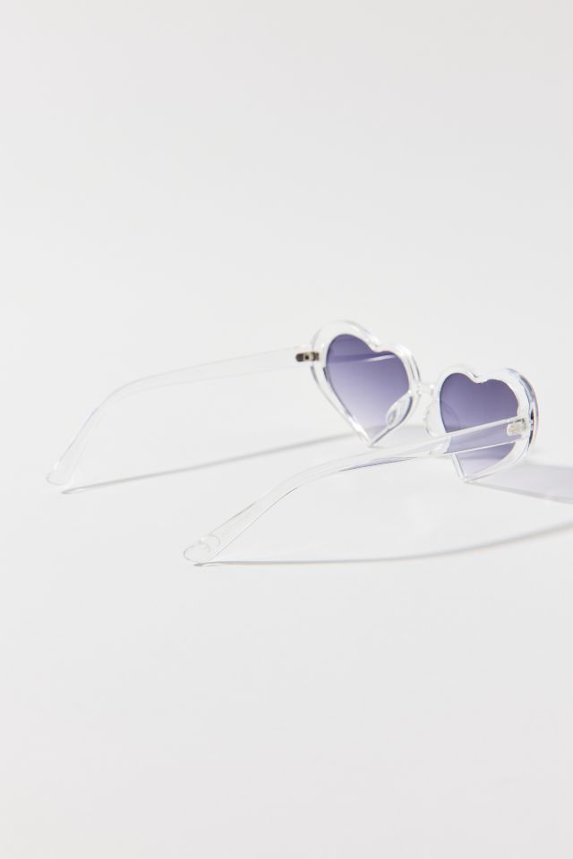 Amour Clear Plastic Heart Sunglasses #2