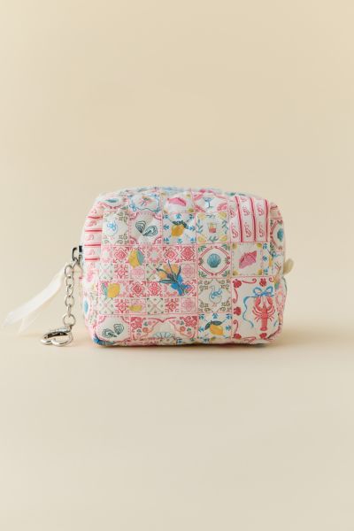 Mini Textural Quilted Pouch Keychain