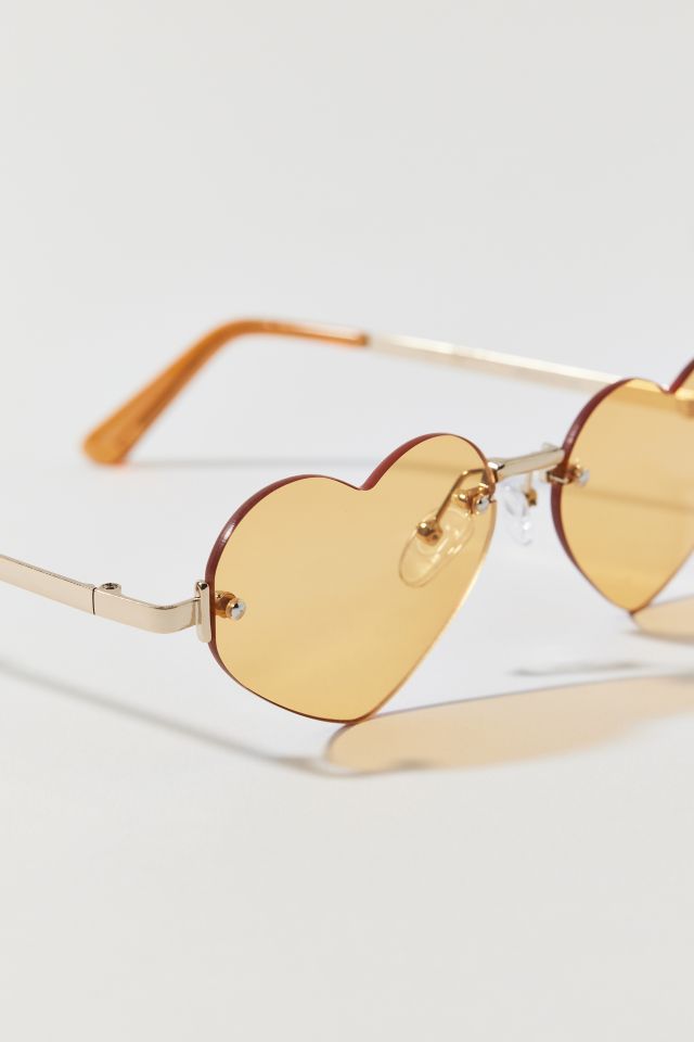Emily Rimless Heart Shape Sunglasses #1