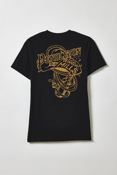 Pendleton Rodeo Hat Graphic Tee In Black, Men's At Urban Outfitters