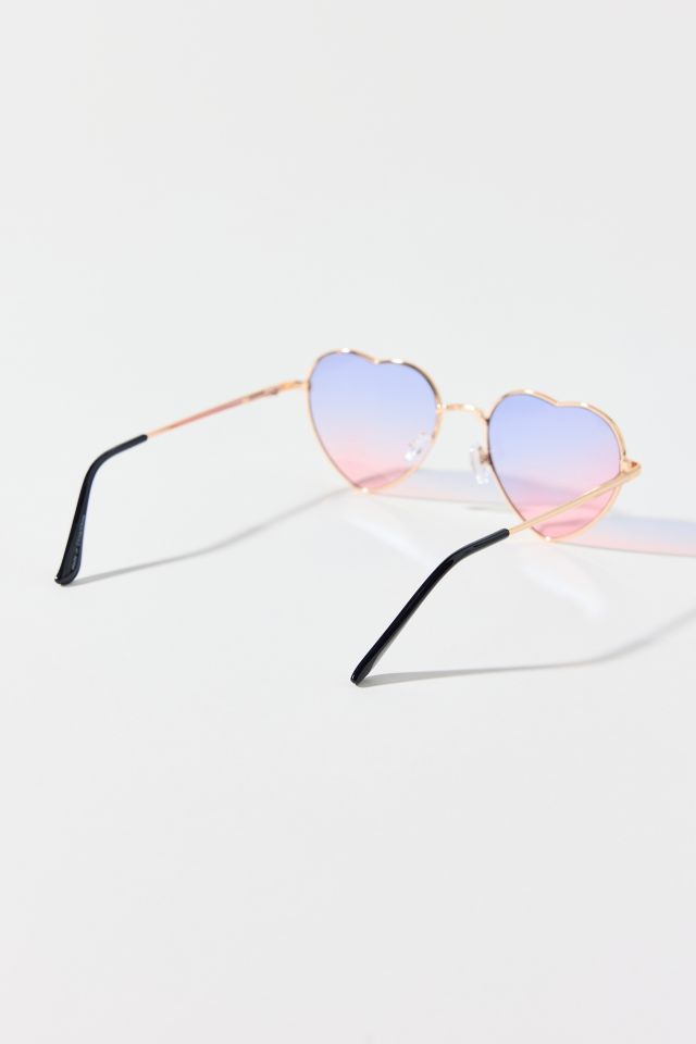 Stevie Pastel Ombre Metal Heart Sunglasses #2