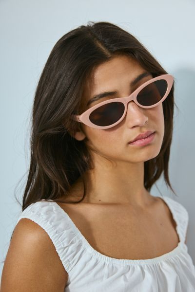 UO Essential Plastic Slim Cat-Eye Modern Sunglasses