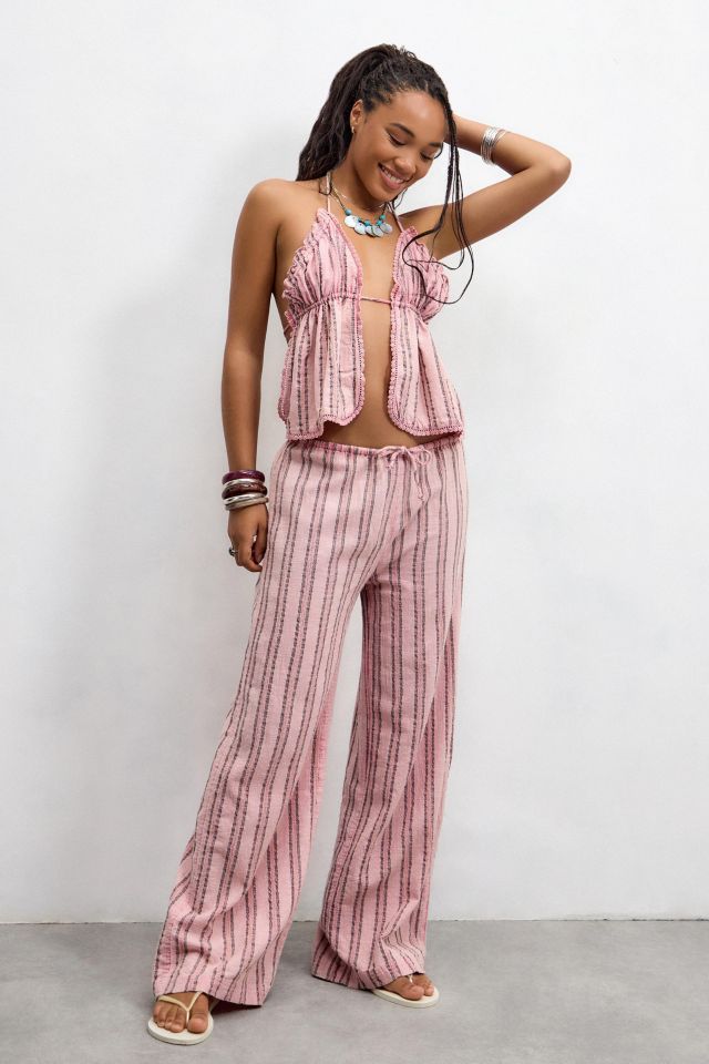 Out From Under Stripe Open-Back Cami