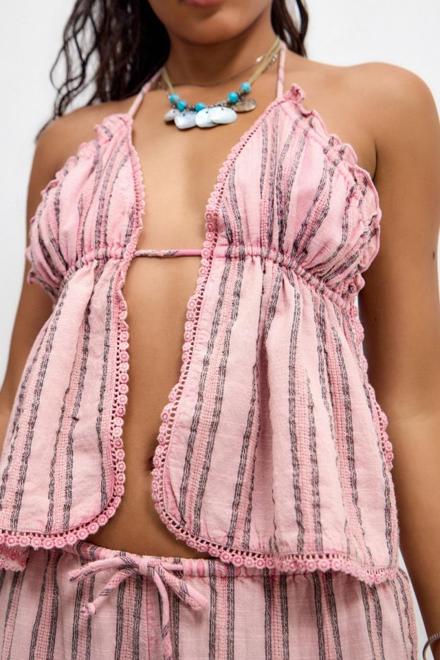Out From Under Stripe Open-Back Cami