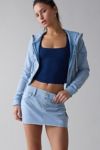True Religion Washed Raw Edge Big T Mini Skirt
