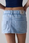 True Religion Washed Raw Edge Big T Mini Skirt
