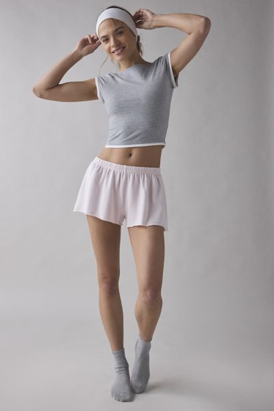 Out From Under Around The Way Knit Shortie In Violet, Women's At Urban Outfitters In Violet