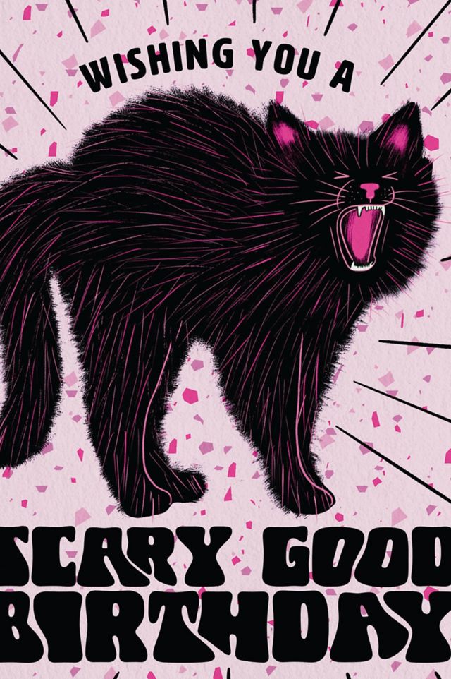 Boss Dotty Scary Cat Birthday Card #1
