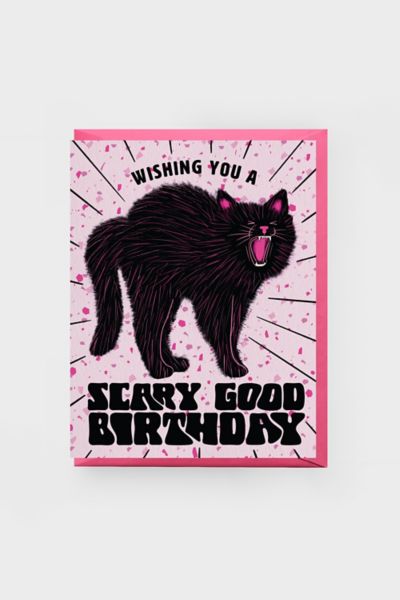 Boss Dotty Scary Cat Birthday Card