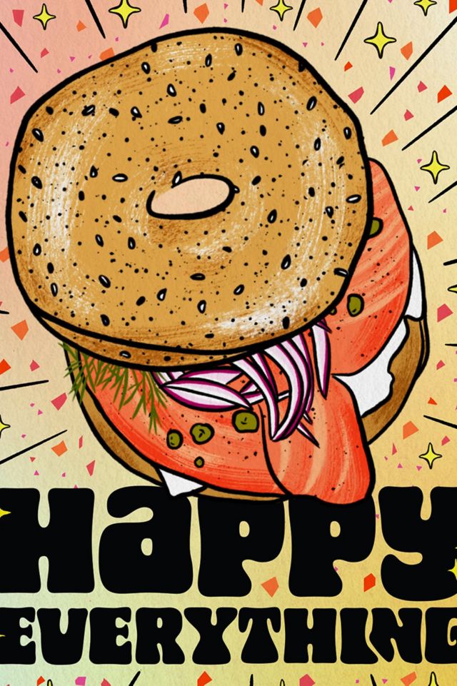 Boss Dotty Happy Everything Bagel Greeting Card #1
