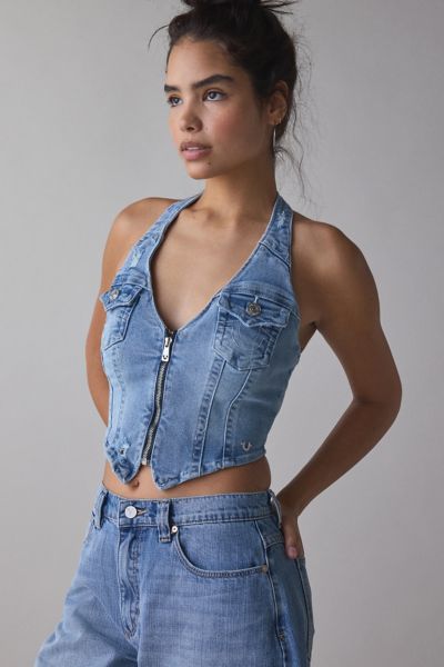 Haut Débardeur en Denim Zippé True Religion