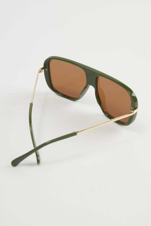 Arlo Flat Brim Aviator Sunglasses #3