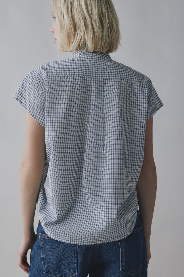 BDG Nolita Shirred Split-Front Ruffle Shirt #3