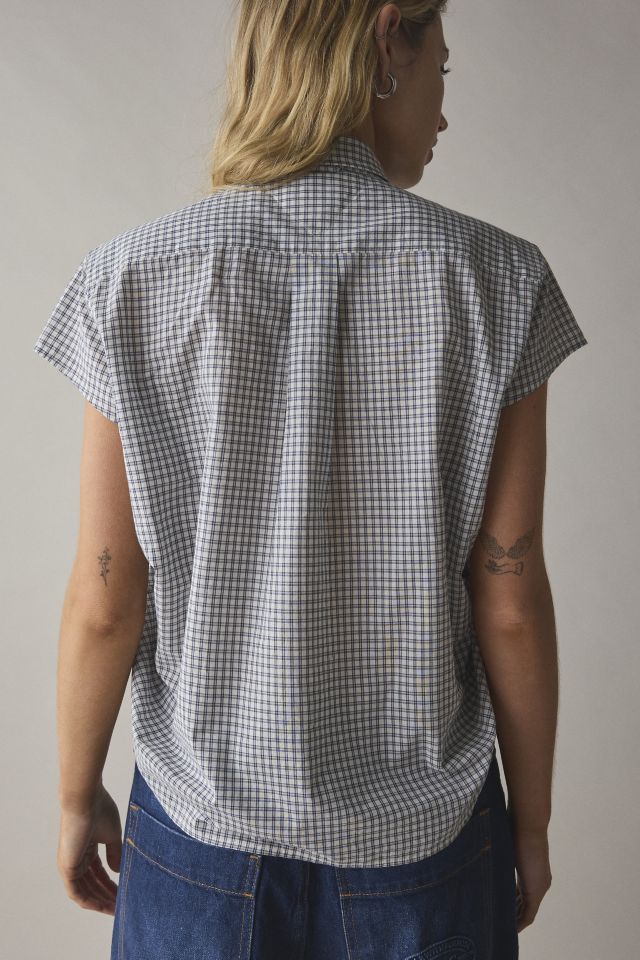 BDG Nolita Shirred Split-Front Ruffle Shirt #4