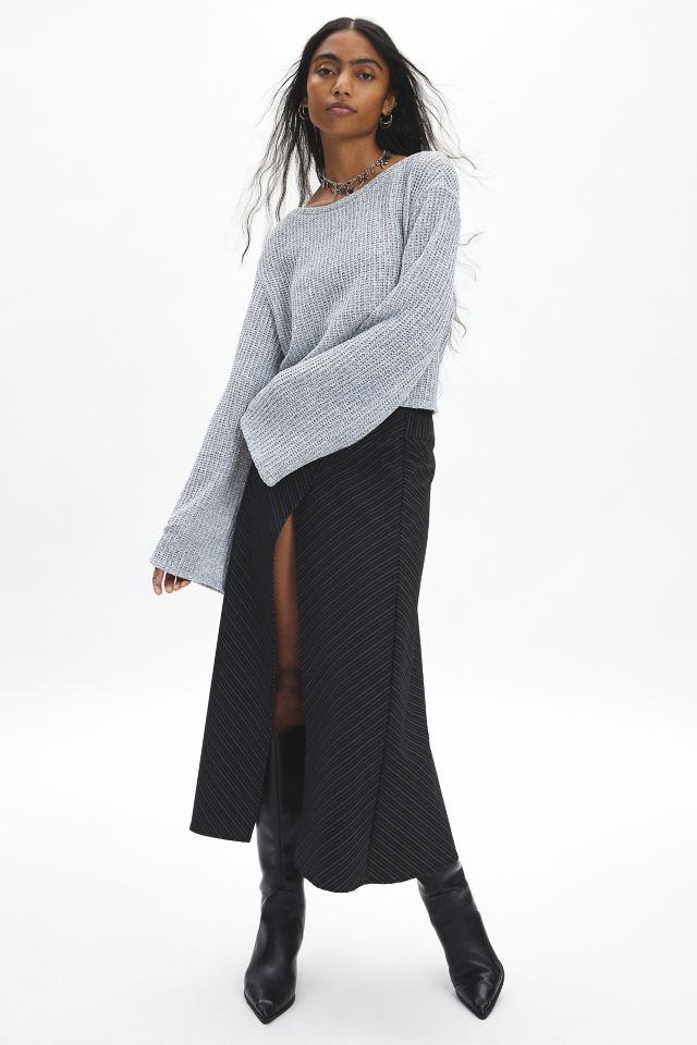 ReMADE By UO Remnants Marled Knit Drippy Sleeve Sweater #1