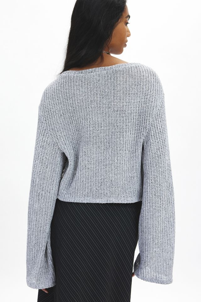 ReMADE By UO Remnants Marled Knit Drippy Sleeve Sweater #3