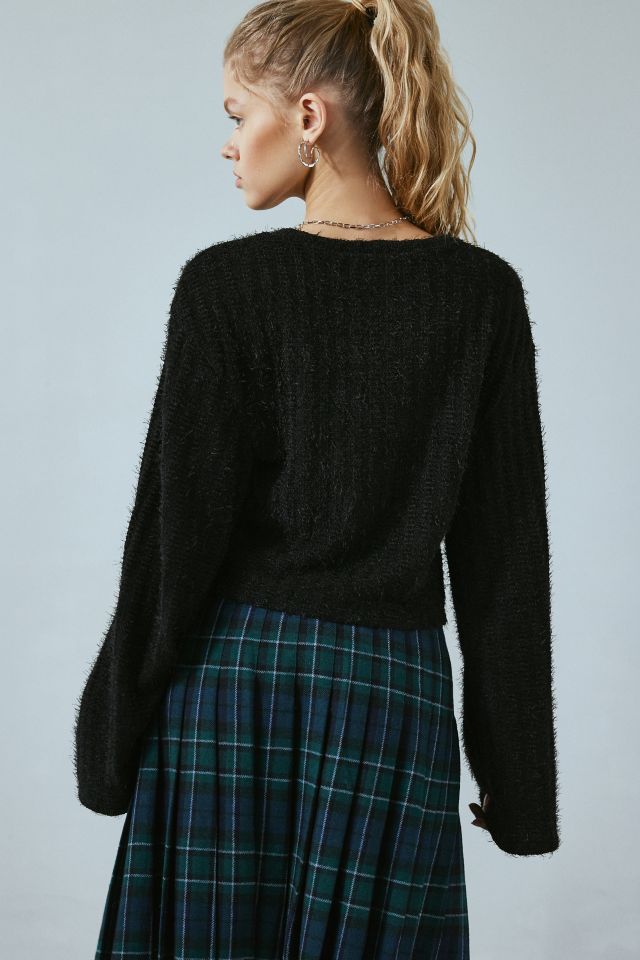 Urban Renewal Remnants Fuzzy Knit Drippy Sleeve Sweater #3