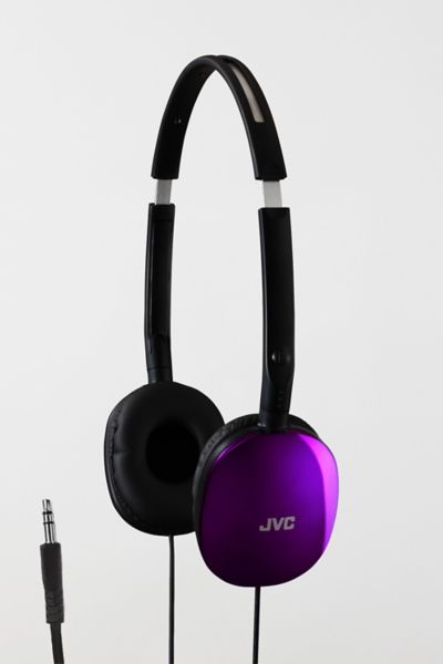 URBAN OUTFITTERS JVC FLATS ON EAR HEADPHONES IN PURPLE AT URBAN OUTFITTERS 