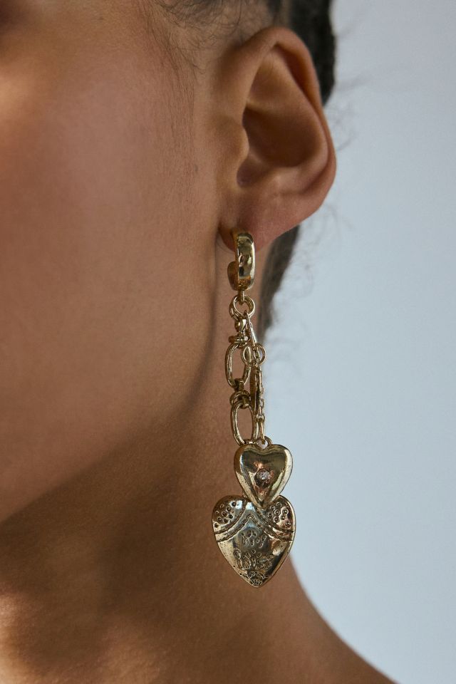 Kyla Heart Charms Hoop Earring #2