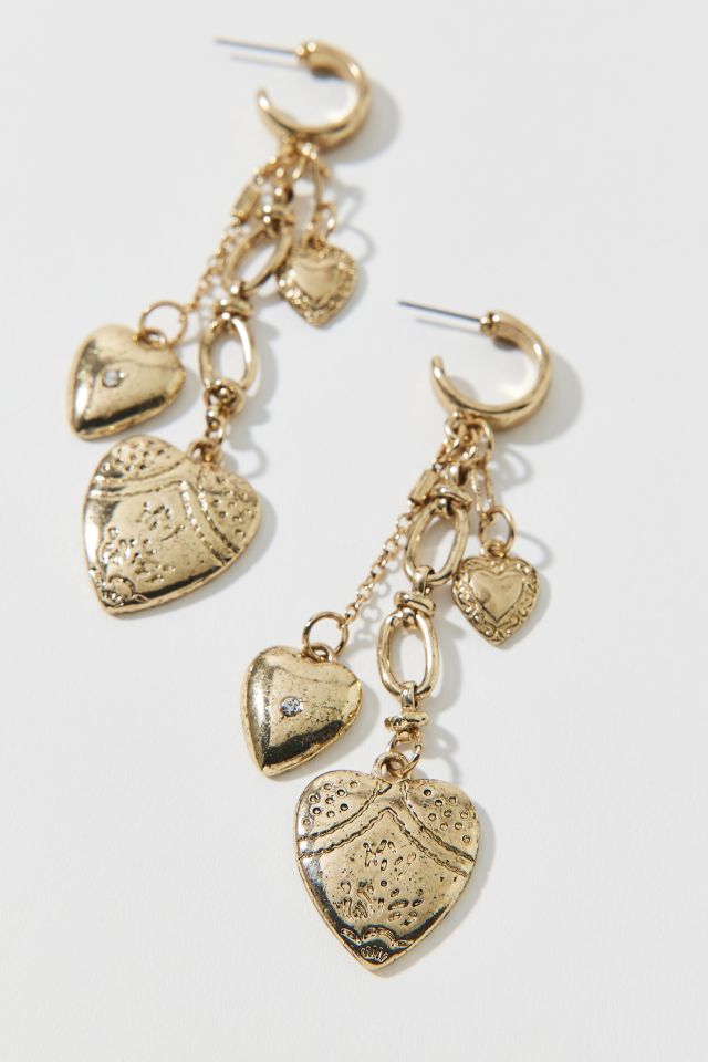 Kyla Heart Charms Hoop Earring #1