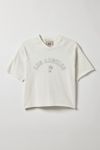 BDG Perry Embroidered Cropped Raglan Short Sleeve Sweatshirt