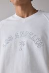 BDG Perry Embroidered Cropped Raglan Short Sleeve Sweatshirt
