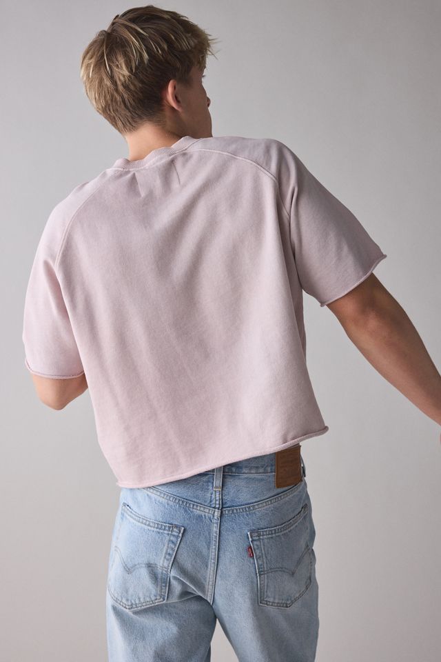 BDG Perry Embroidered Cropped Raglan Short Sleeve Sweatshirt #2