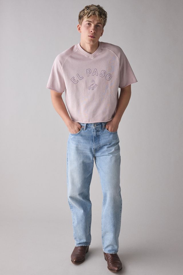 BDG Perry Embroidered Cropped Raglan Short Sleeve Sweatshirt #3