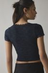 Out From Under Bella Seamless Knit Lace Trim Crop Tee