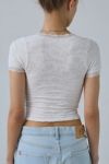 Out From Under Bella Seamless Knit Lace Trim Crop Tee