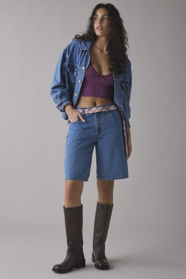 Out From Under Bella Seamless Knit Lace Trim Scoop Neck Crop Tee #1