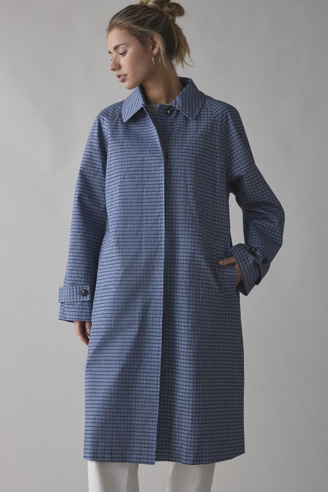 BDG Mikey Gingham Check Trench Coat #1