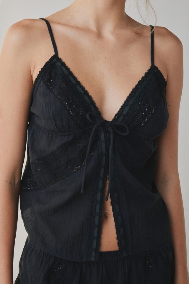 Out From Under Goldie Split-Front Cotton Cami #1