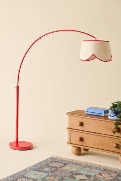 Urban Outfitters Holly Arc Floor Lamp In Red At