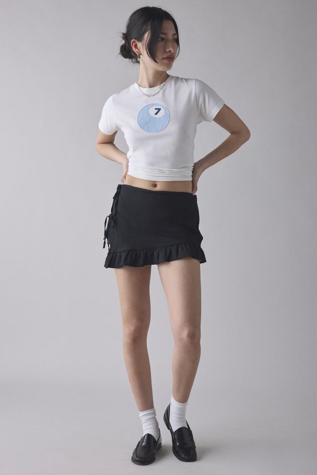 Kimchi Blue Sienna Side-Tie Wrap Ruffle Mini Skort