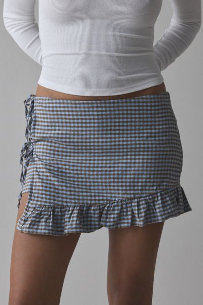 Kimchi Blue Sienna Side-Tie Wrap Ruffle Mini Skort Product Page
