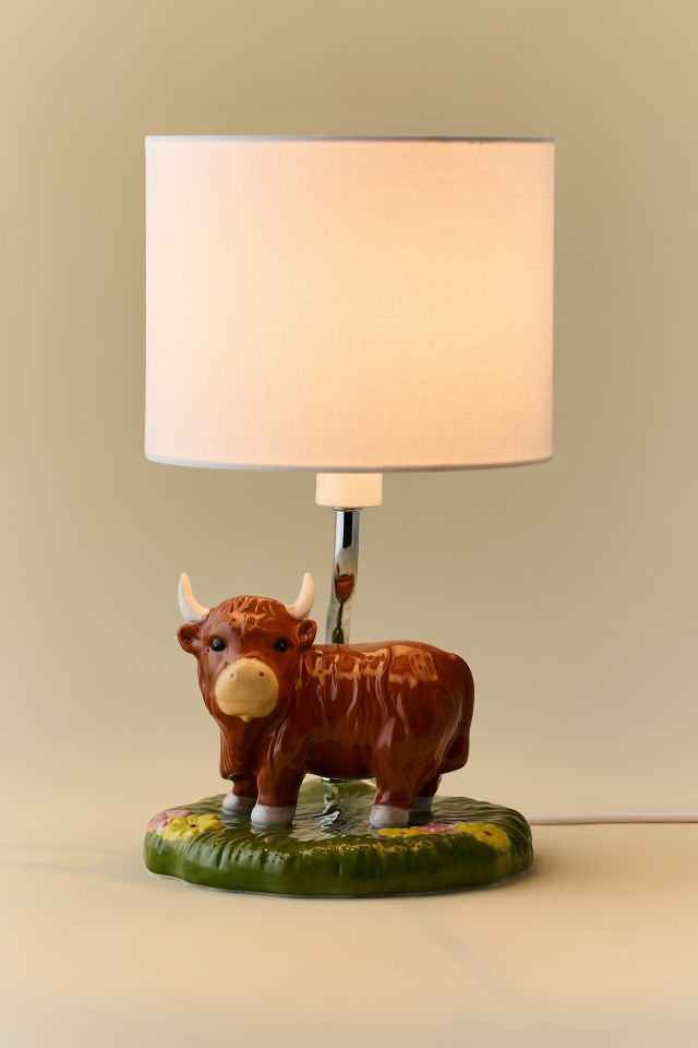 Highland Cow Shape Ceramic Table Lamp #1